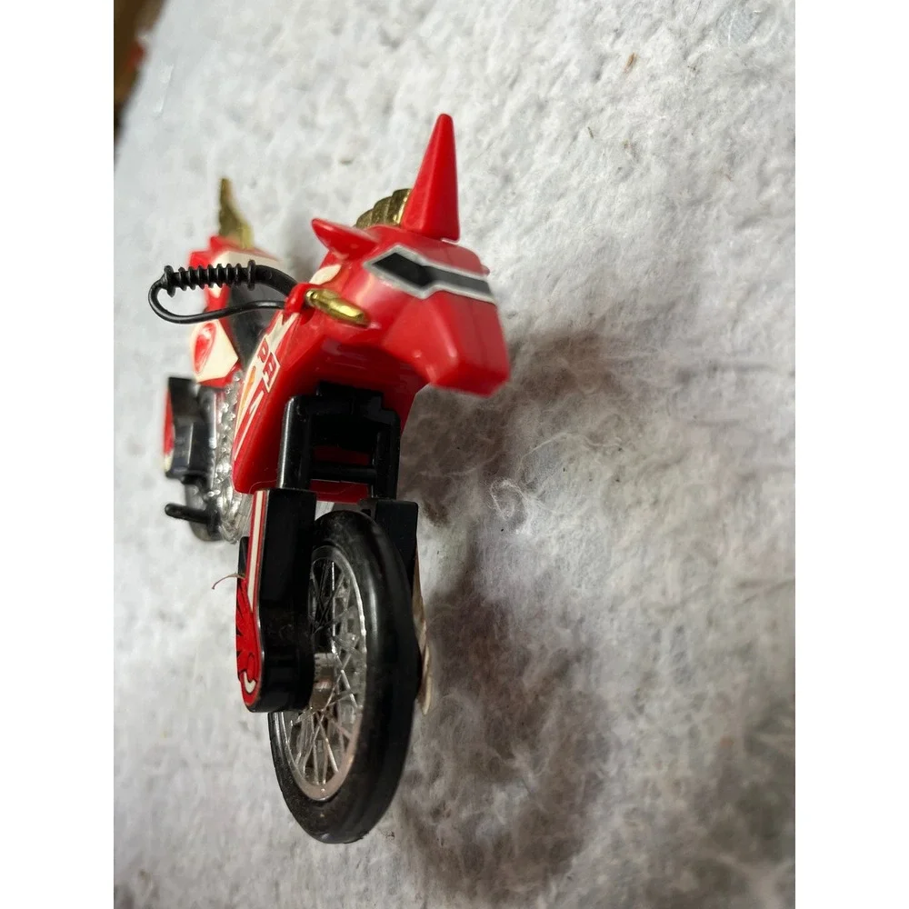 Vintage 1994 Bandai Power Rangers Red Ranger Shark Cycle‎ Motorcycle Toy 6 inch